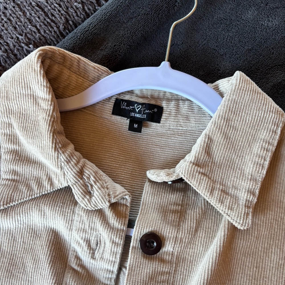 Women’s Velvet Heart Los Angeles Size M Corduroy Button Up Jacket - Picture 4 of 7
